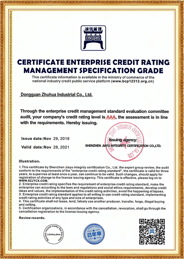 AAA Integrity Certificate