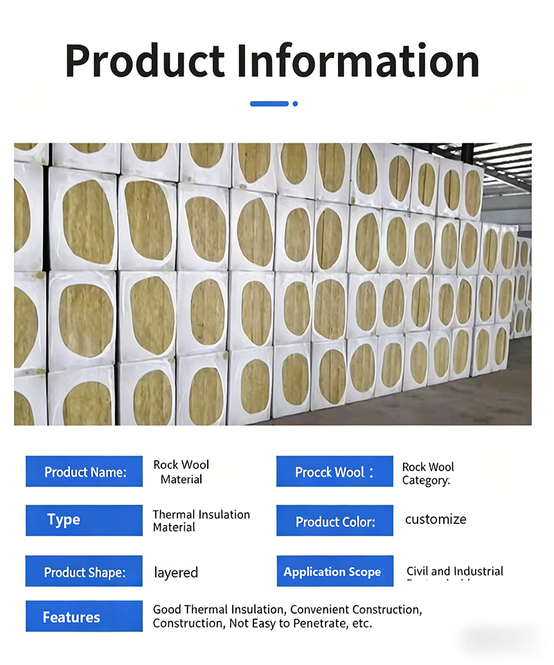 Custom Thermal Insulation Rock Wool Board